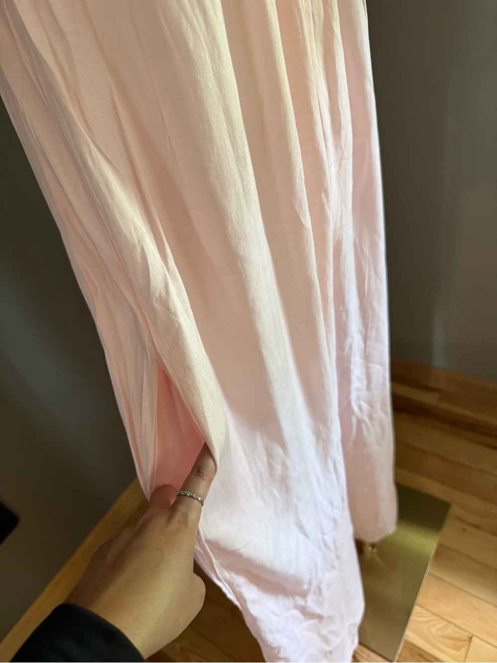 Vogue Light Pink Ruffle-Strap Women’s Jumpsuit - Picture 4 of 5
